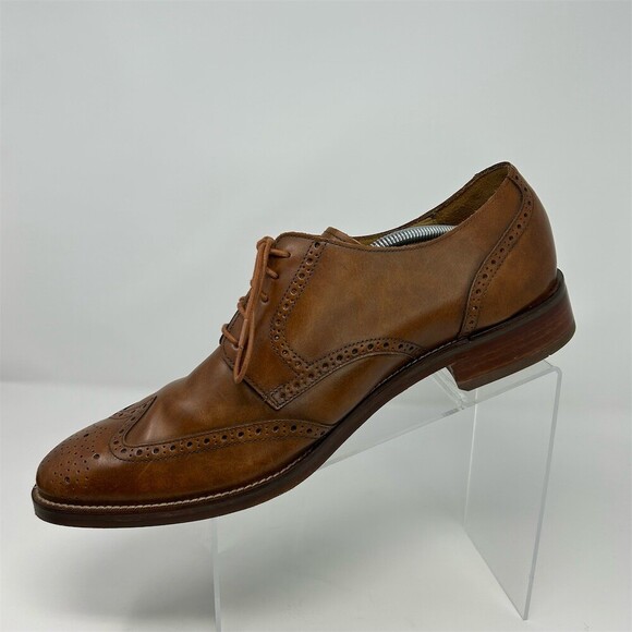 Cole Haan Men\'s Brown Wingtip Brogue Oxford Dress Shoes Lace-Up Classic Size 14 main image 4